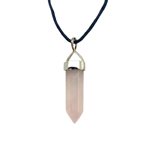 Rose Quartz Point Pendent Necklace