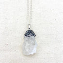 Rough Clear Quartz Cap Necklace