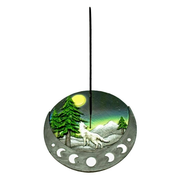 Round Wolf/Moon Incense Burner - East Meets West USA
