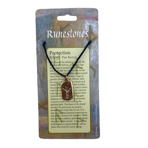 Runestone Elhaz (algiz) Bronze Necklace