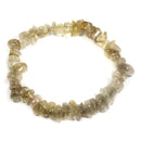 Rutilated Quartz Crystal Chip Bracelet