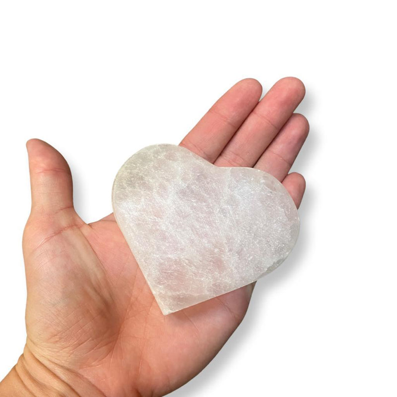 Selenite Heart Charging Plate