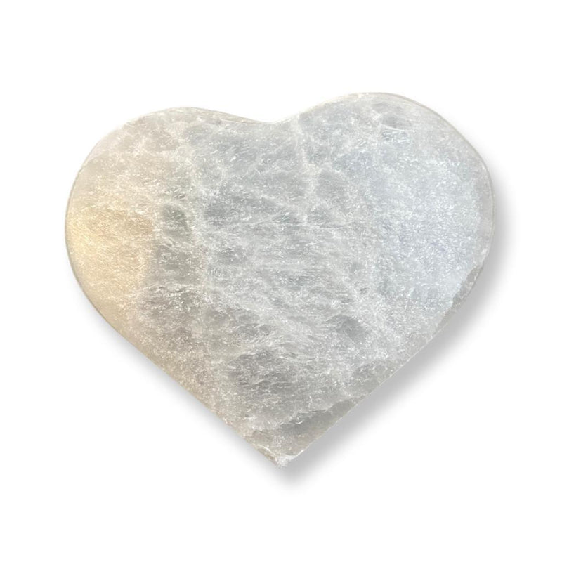 Selenite Heart Charging Plate