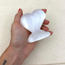 Selenite Heart Statue