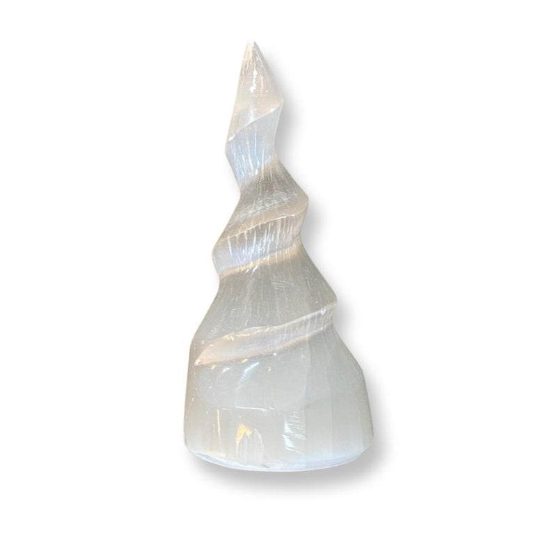 Selenite Twist Tower