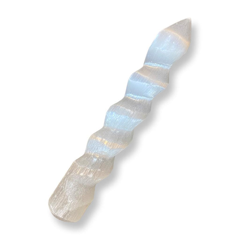 Selenite Twist Wand