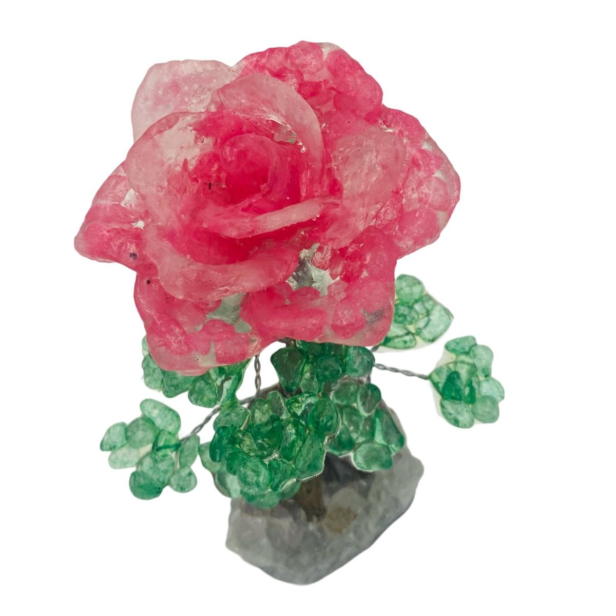 Single Resin Rose w/ Crystal Base