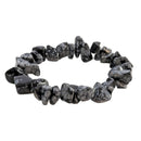 Snowflake Obsidian Crystal Chip Bracelet