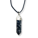 Snowflake Obsidian Point Pendent Necklace