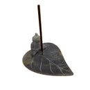 Soapstone Buddha on Leaf Incense Burner