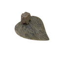 Soapstone Elephant on Leaf Incense Burner