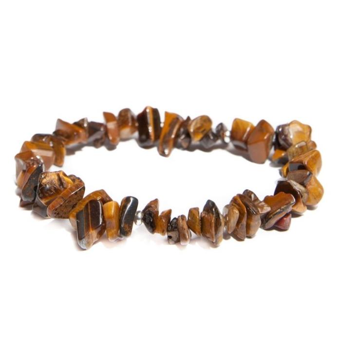 Tiger Eye Crystal Chip Bracelet for Overcoming Challenges