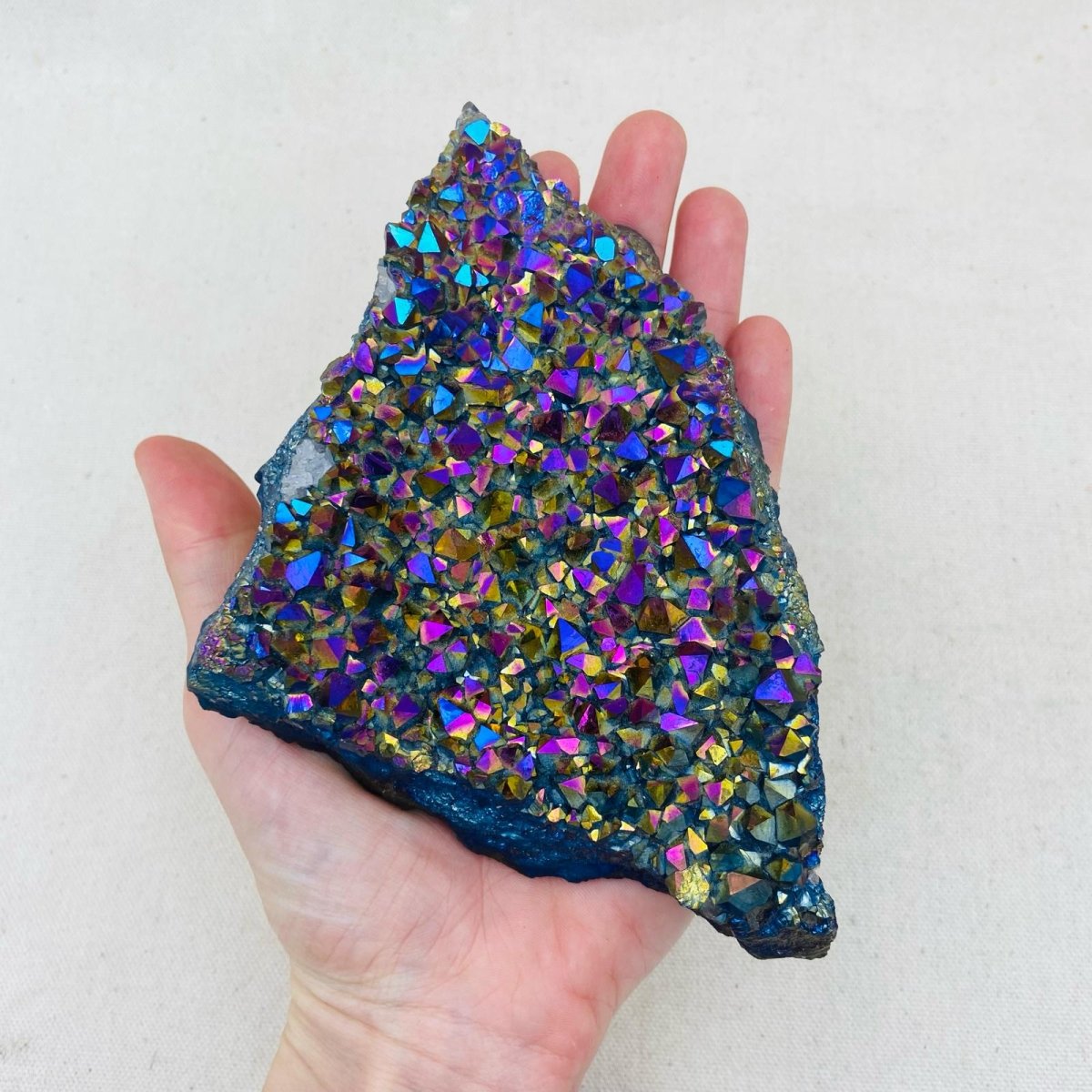 Titanium Aura Quartz Geode