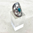 Blue Howlite Seed of Life Ring