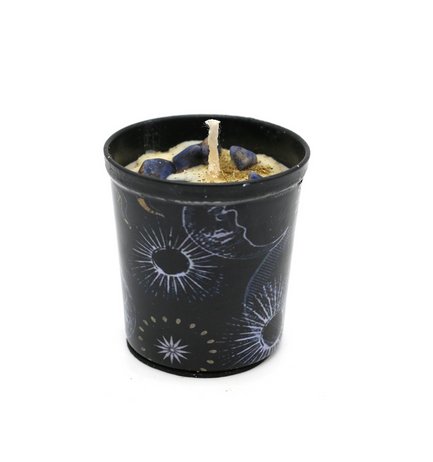 Votive Scented Candle w/ Crystals & Herbs - East Meets West USA