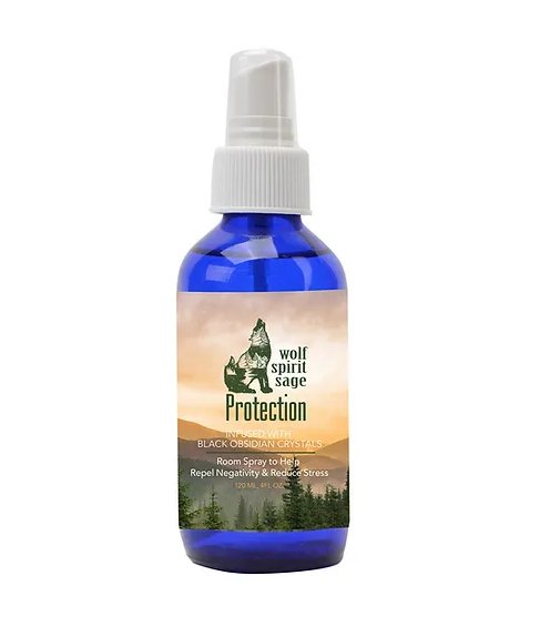 Wolf Spirit Protection Spray to Repel Negativity & Stress - East Meets West USA