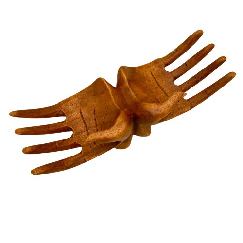 Wooden Carved Hands Display