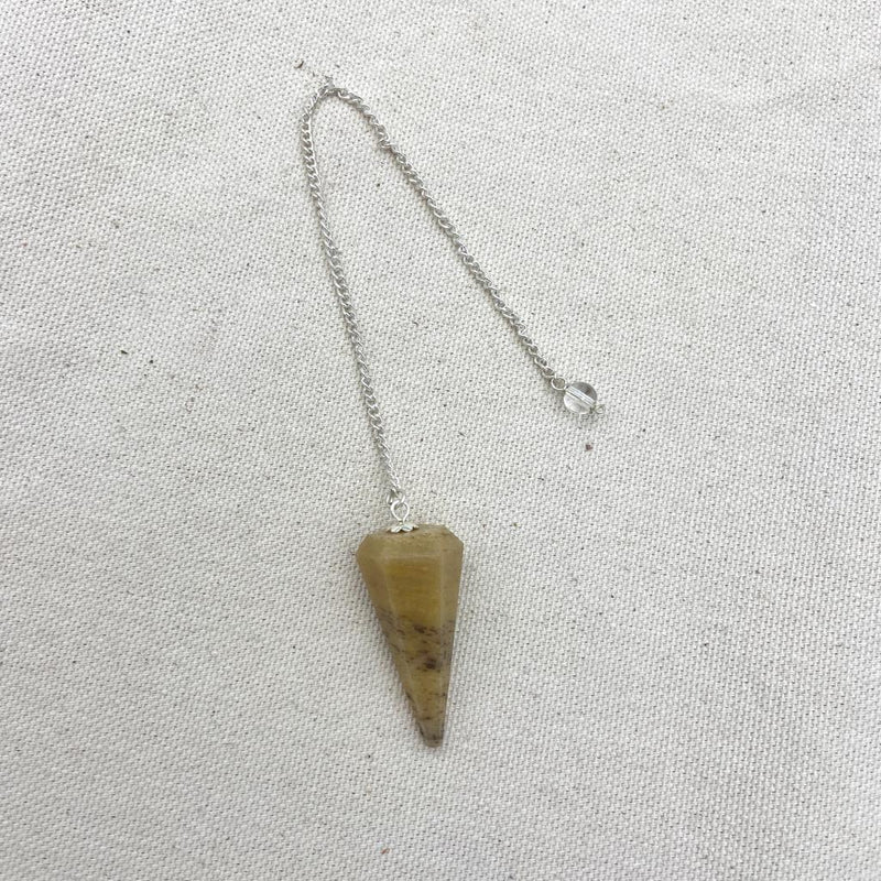 Yellow Jasper Crystal Pendulum