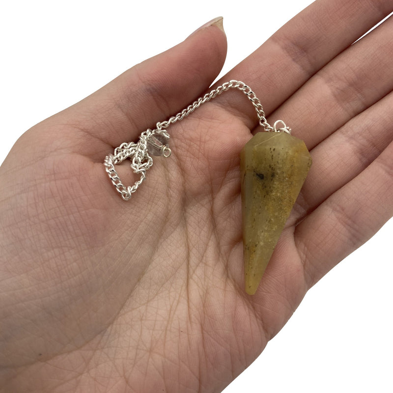 Yellow Jasper Crystal Pendulum