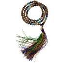 Chakra Stone and Rudraksha Mala (prayer) beads with tassle