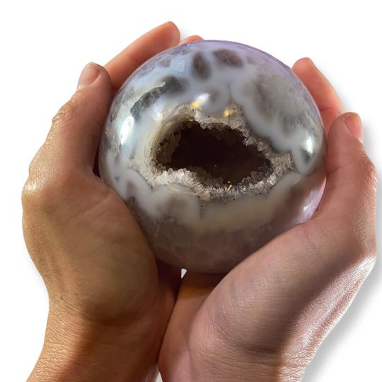 1142g Agate Druzy Sphere - East Meets West USA