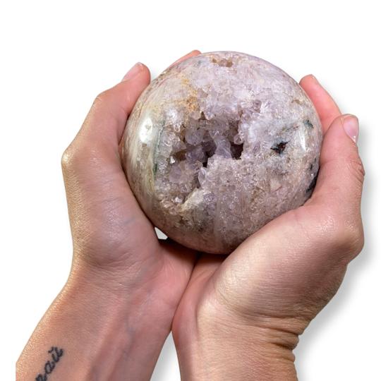 1200g Open Face Pink Amethyst Sphere - East Meets West USA