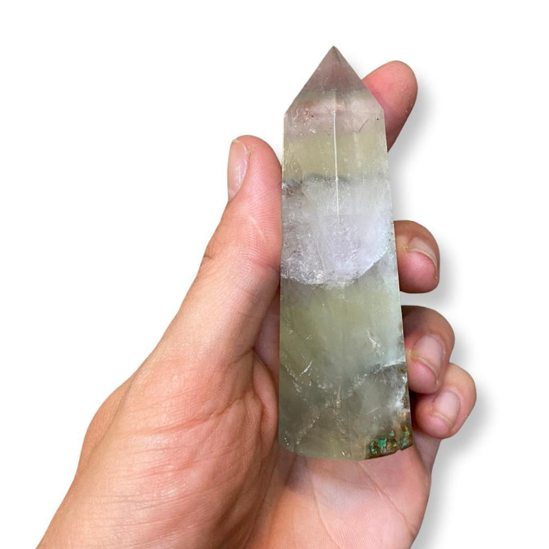 130g Pale Fluorite Point - East Meets West USA