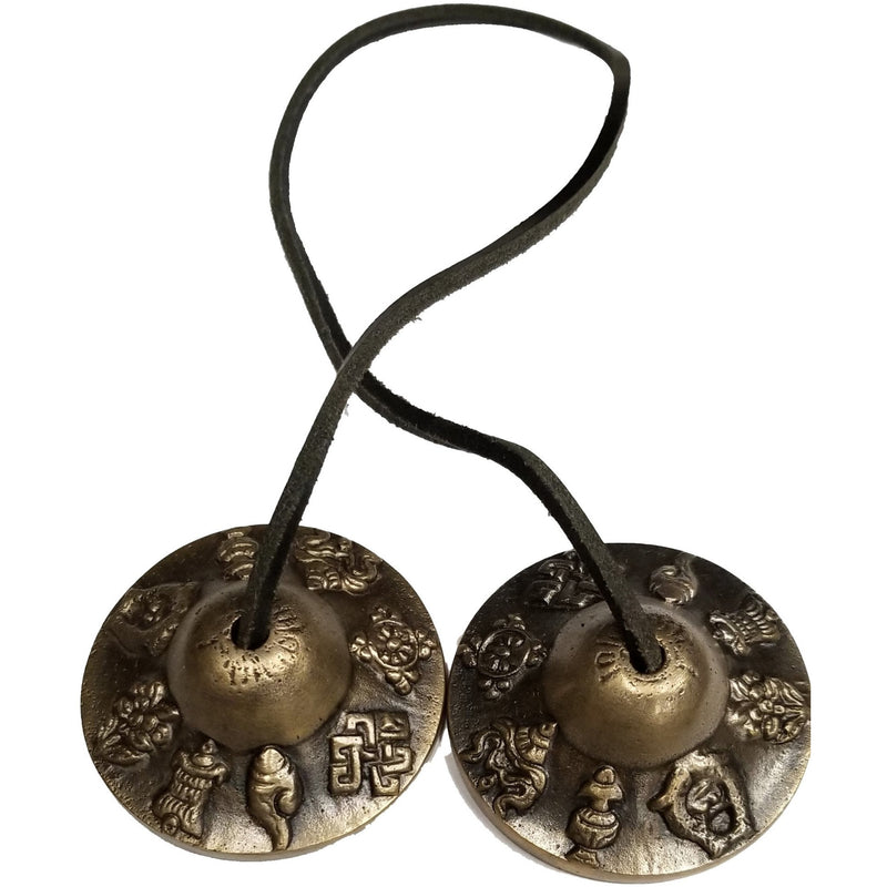 2" Tingsha Bells w/ Hindu Symbols - East Meets West USA