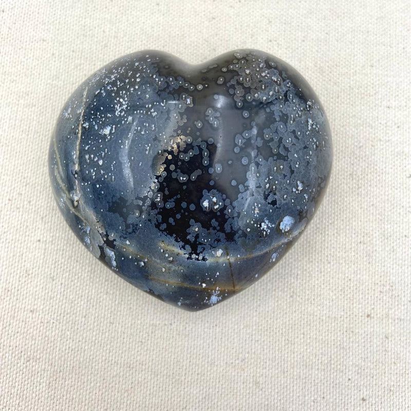 271g Agate Open Face Druzy Heart - East Meets West USA