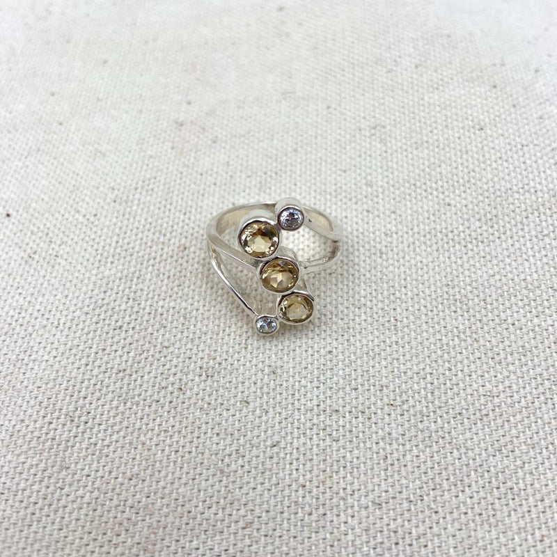 3 Stone Citrine Ring - East Meets West USA