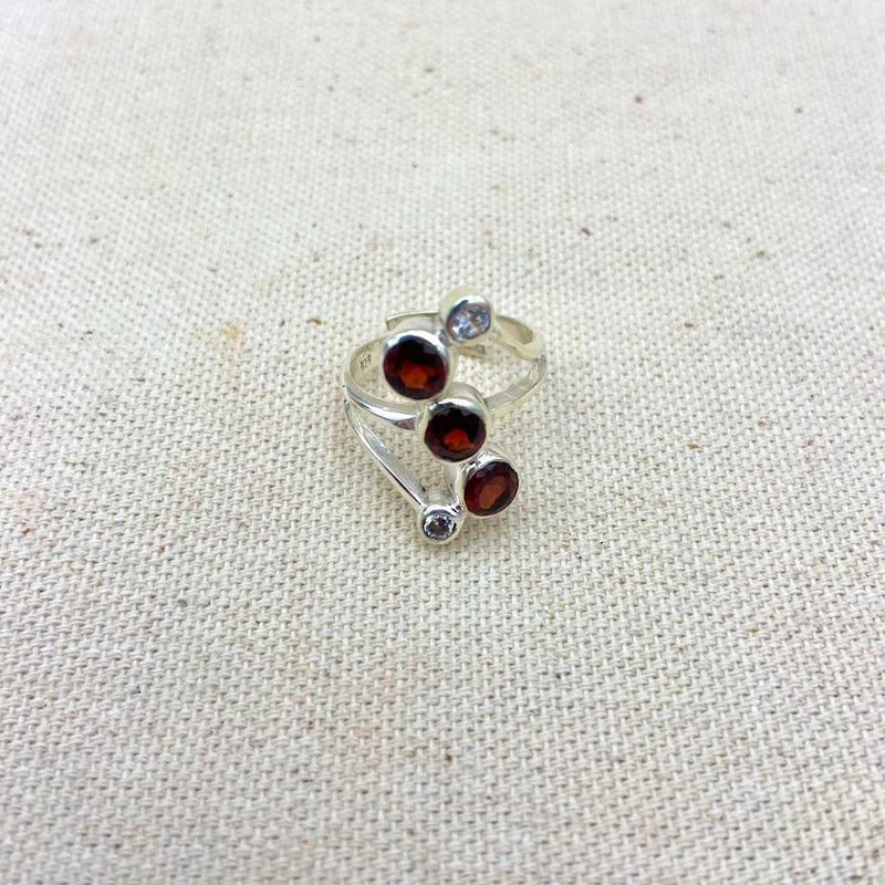 3 Stone Garnet Ring - East Meets West USA