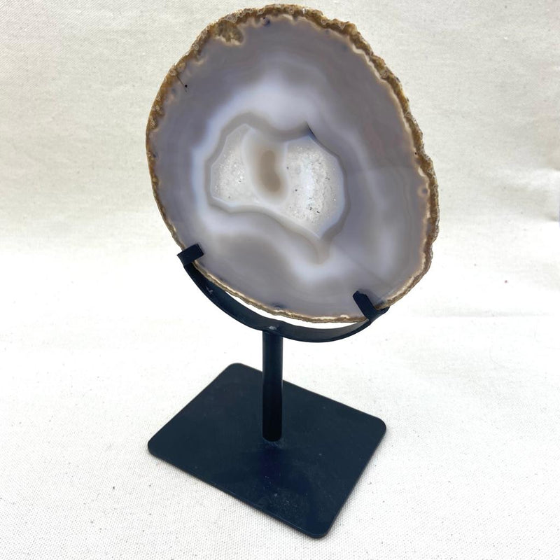 337g Agate Druzy Slice on Stand - East Meets West USA