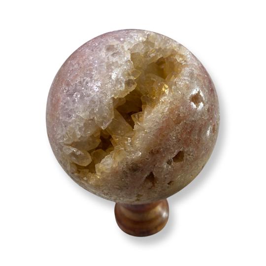 374g Open Face Pink Amethyst Sphere - East Meets West USA