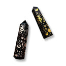 4" Engraved Black Tourmaline Point - East Meets West USA