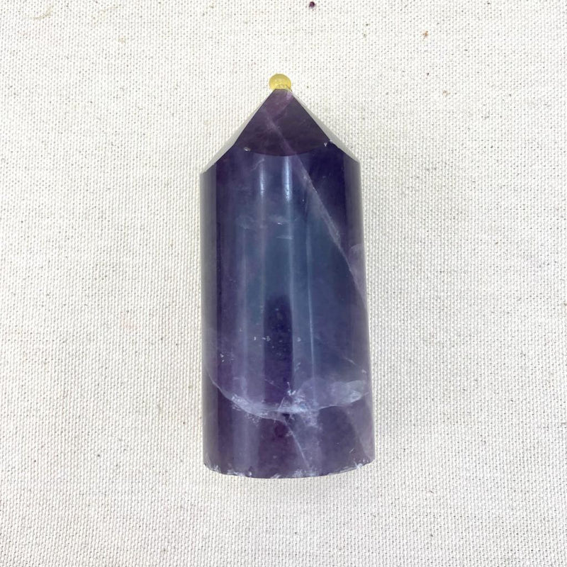 4" Purple Fluorite Cylindrical Point - East Meets West USA