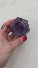 210g Amethyst Faceted "Diamond" Cut