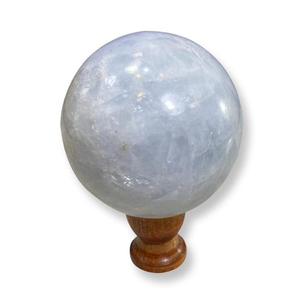 4.5" Blue Calcite Sphere - East Meets West USA