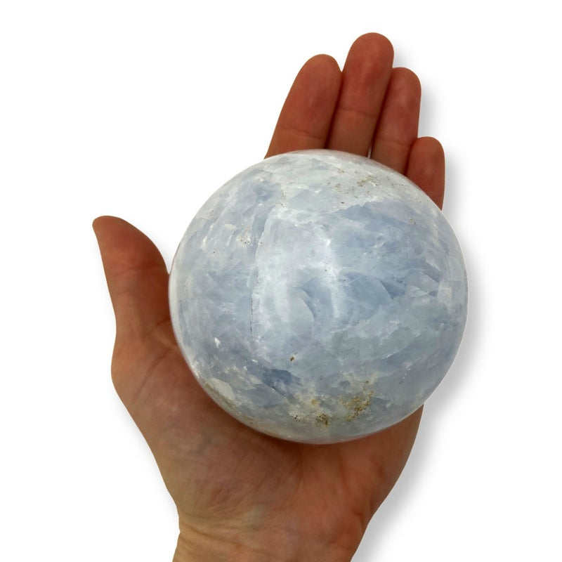 4.5" Blue Calcite Sphere - East Meets West USA