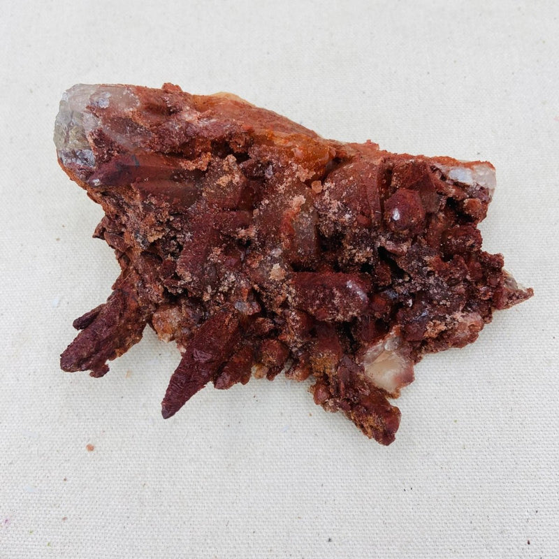 488g Red Calcite Point Cluster - East Meets West USA