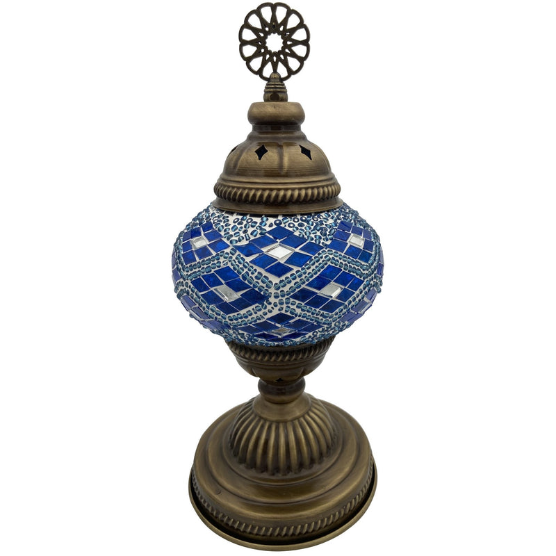 5" Blue/White Turkish Lamp - East Meets West USA