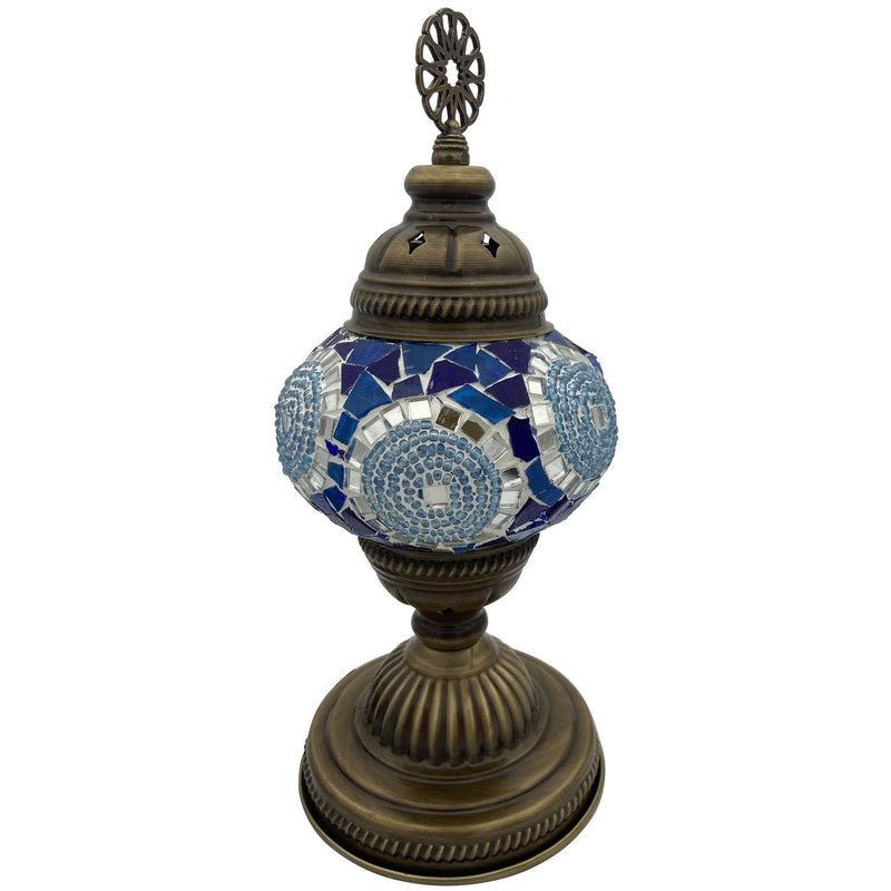 5" Blue/White Turkish Lamp - East Meets West USA