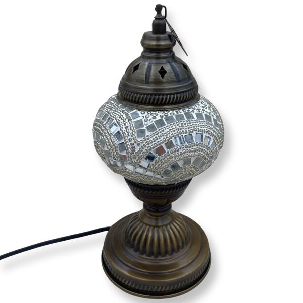 5" White Turkish Lamp - East Meets West USA