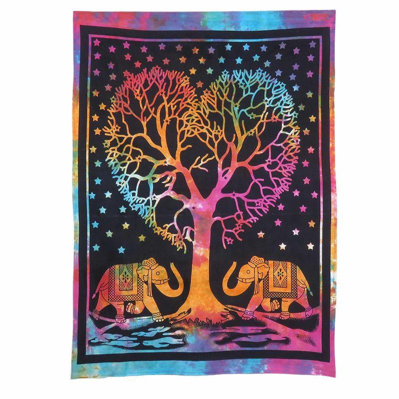 54" x 86" Elephant Heart Tree Tapestry - East Meets West USA