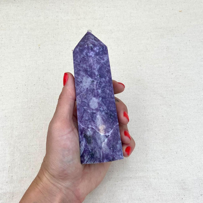6" Lepidolite Point - East Meets West USA