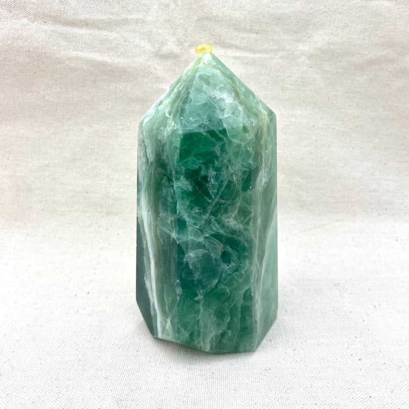 6" Thick Green Fluorite Point - East Meets West USA