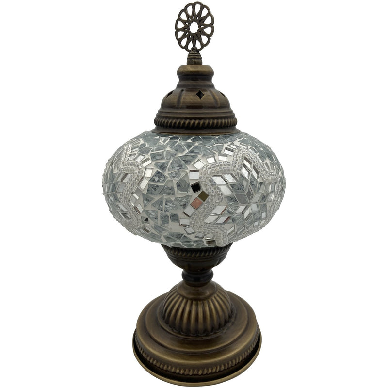 6" White Turkish Lamp - East Meets West USA