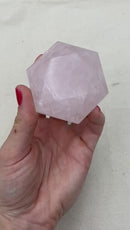 205g Faceted Rose Quartz "Diamond" Cut
