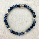 Capricorn Snowflake Obsidian Crystal Bracelet 