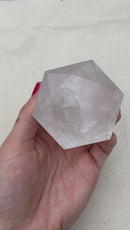 212g Faceted Clear Quartz "Diamond" Cut