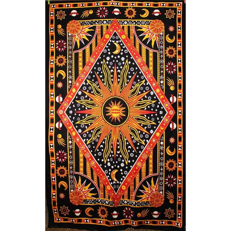 82 x 94 Burning Sun Tapestry - East Meets West USA